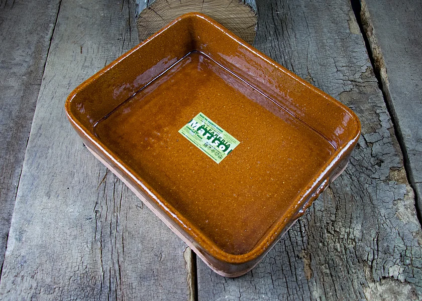 Asador de barro rectangular