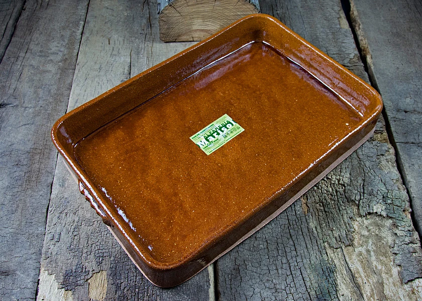 Asador de barro rectangular