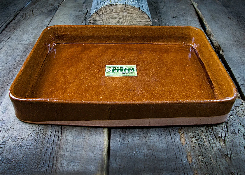 Asador de barro rectangular