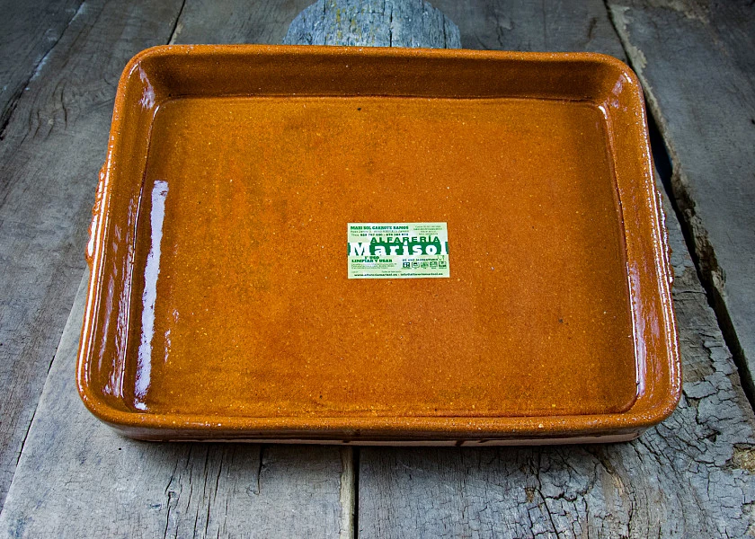 Asador de barro rectangular