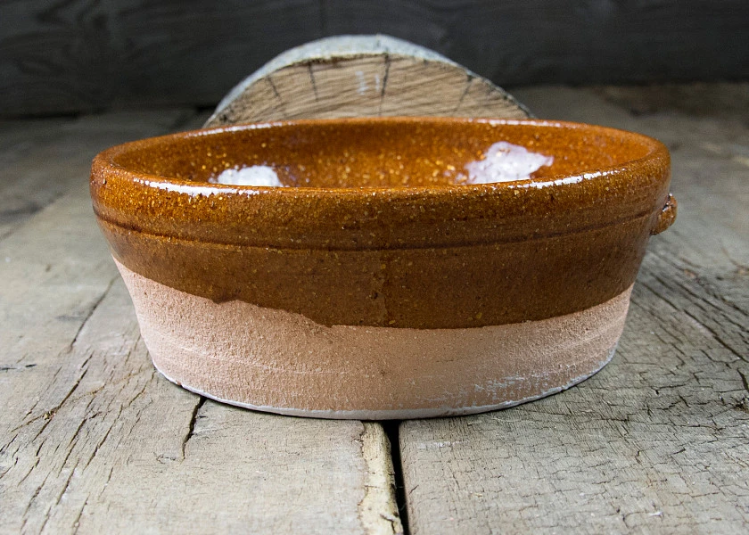 Cazuela de barro redonda honda