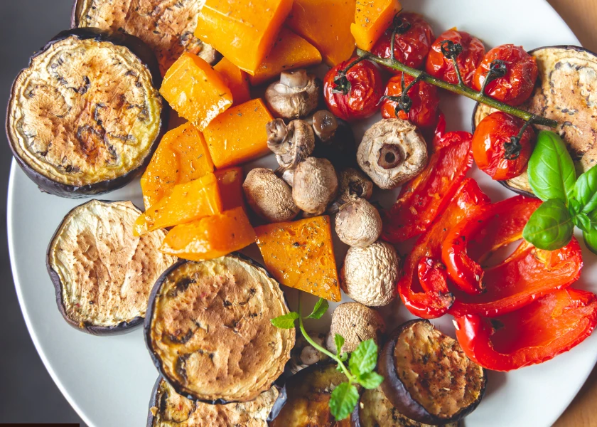 Oven-roasted vegetables