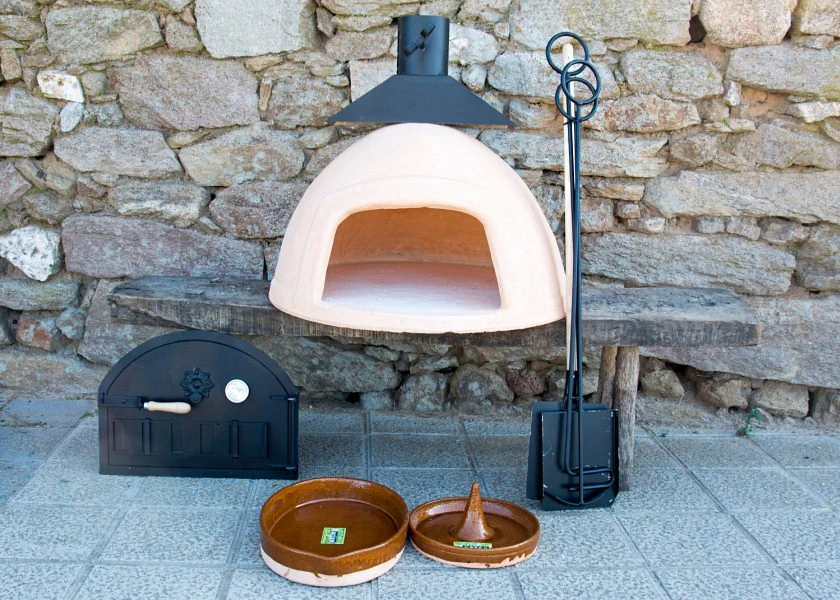 Pereruela 90 cm oven set with door, flue, shovels and 2 roasting racks