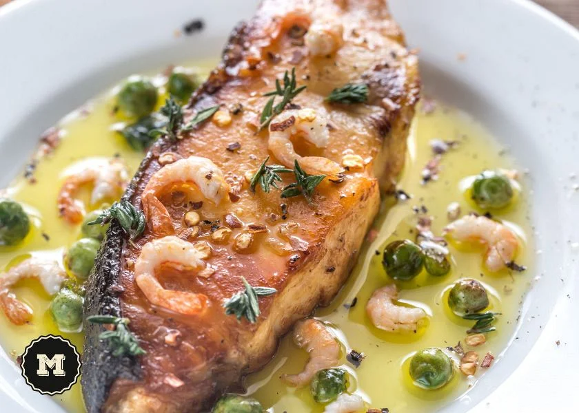 Pescado crujiente y jugoso al horno