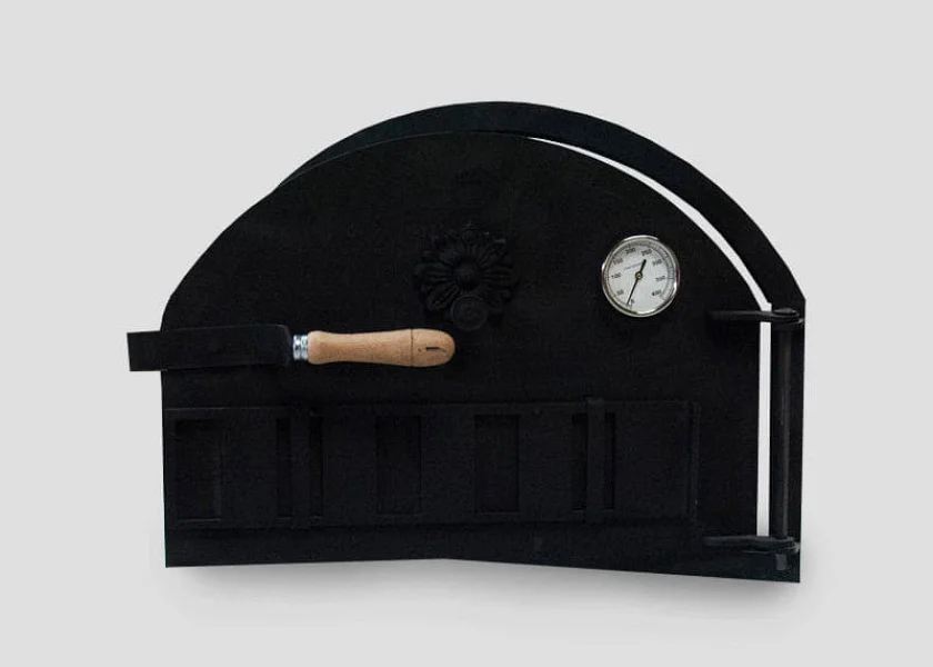 Puerta de horno de leña de Pereruela con termómetro