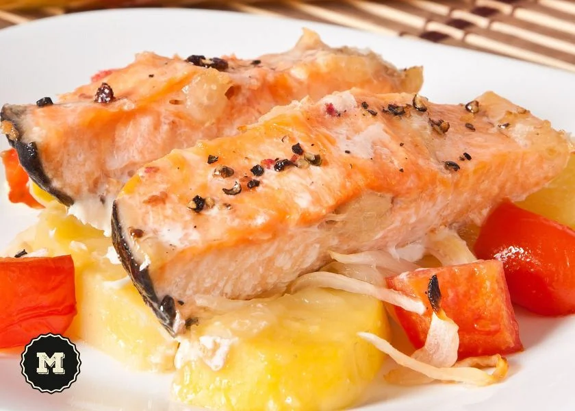 Salmon baked in the oven Salmon baked in the oven